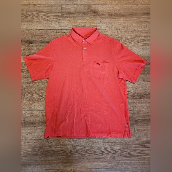 Tommy Bahama Other - Tommy Bahama Vibrant Coral Polo Shirt, Size Large